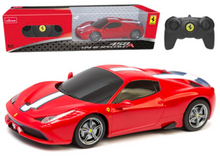 RC auto na dálkové ovládání 1:24 s pilotem Ferrari 458 červené