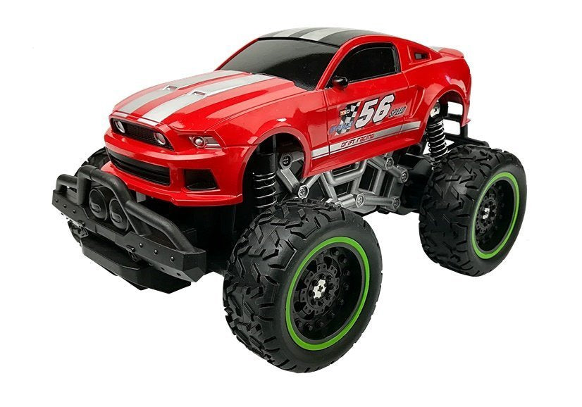 RC auto na dálkové ovládání 6,5 km/h s velkými koly červené