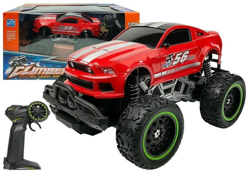 RC auto na dálkové ovládání 6,5 km/h s velkými koly červené