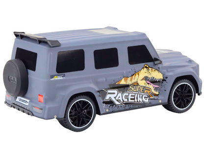 RC auto na dálkové ovládání s dinosaurem 1:10 šedé