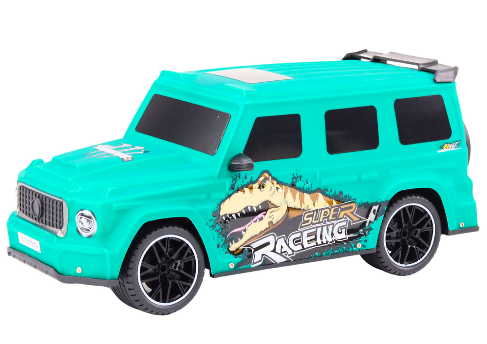 RC auto na dálkové ovládání s dinosaurem 1:10 zelené
