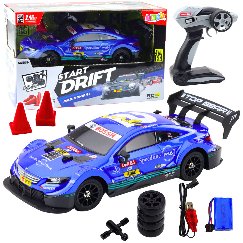 RC auto na dálkové ovládání s driftem 1:16 30km/h modré