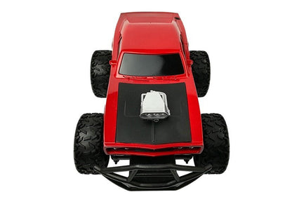 RC auto na dálkové ovládání terénní s velkými koly červené