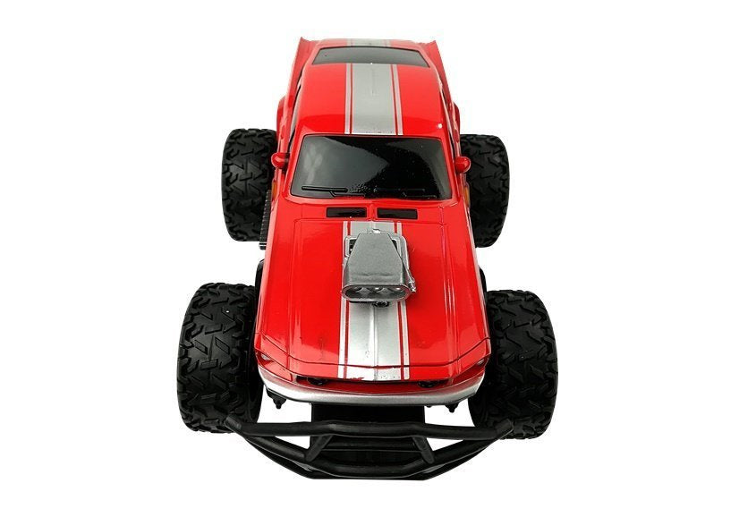 RC auto na dálkové ovládání terénní s velkými koly červené
