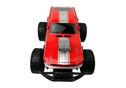 RC auto na dálkové ovládání terénní s velkými koly červené