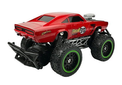 RC auto na dálkové ovládání terénní s velkými koly červené