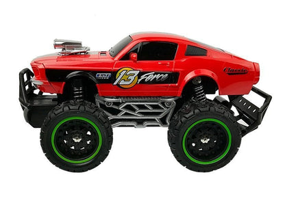 RC auto na dálkové ovládání terénní s velkými koly červené