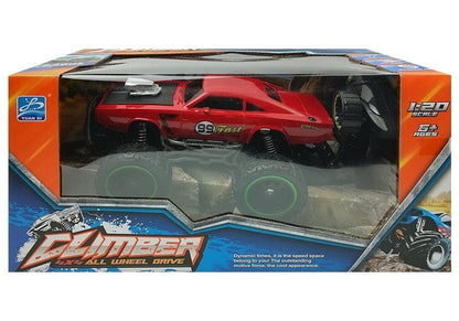 RC auto na dálkové ovládání terénní s velkými koly červené
