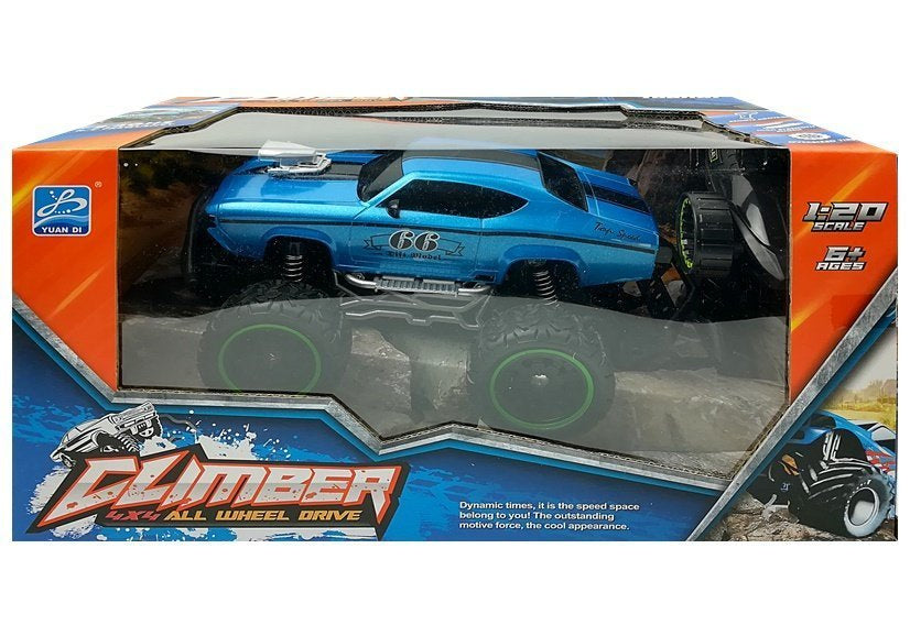 RC auto na dálkové ovládání terénní s velkými koly modré