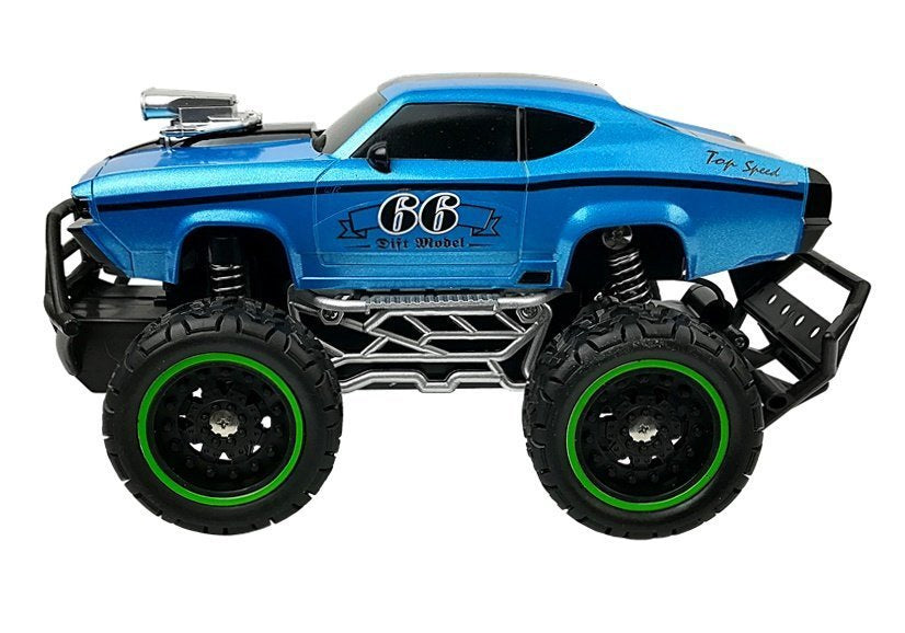 RC auto na dálkové ovládání terénní s velkými koly modré