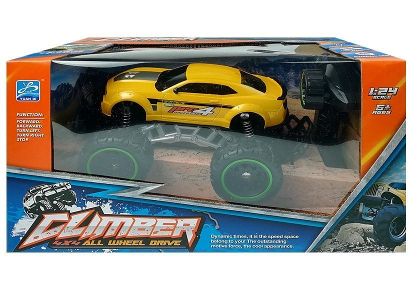RC auto na dálkové ovládání terénní s velkými koly žluté