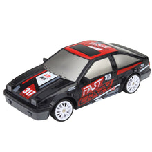 RC auto na driftování se zaměnitelnými koly černé 1:24