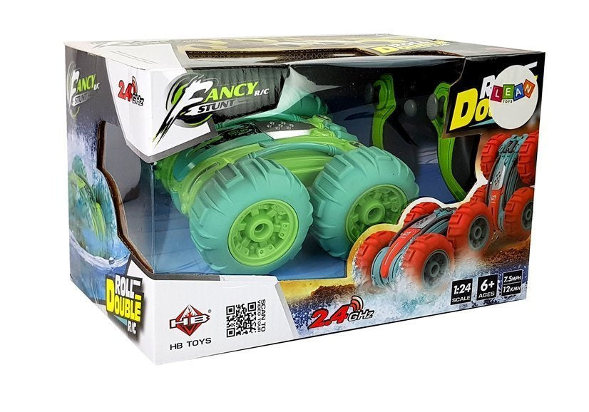 RC auto obojstranné vodotesné na diaľkové ovládanie zelené 1:24