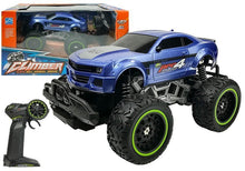 RC auto off-road s vysokými koly modré - dálkové ovládání