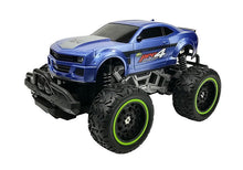 RC auto off-road s vysokými koly modré - dálkové ovládání