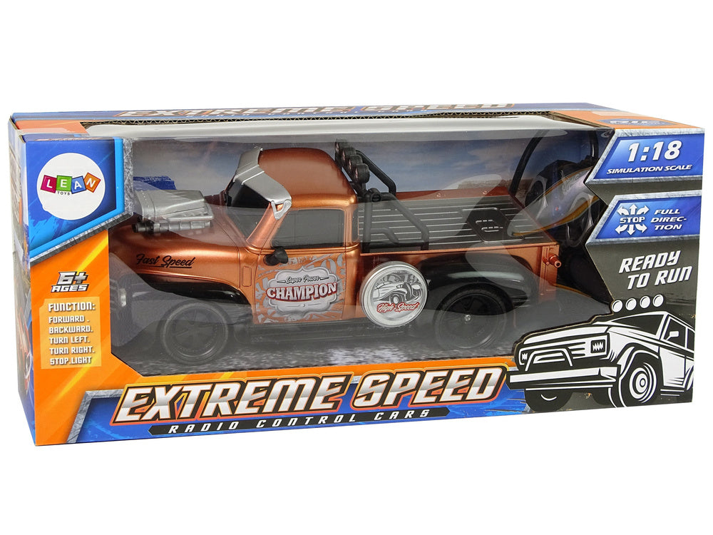 RC auto pick up 1:18 s dálkovým ovládáním hnědé