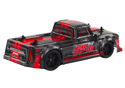 RC auto pick up 1:18 s gumovými pneumatikami a 2.4G ovladačem červené
