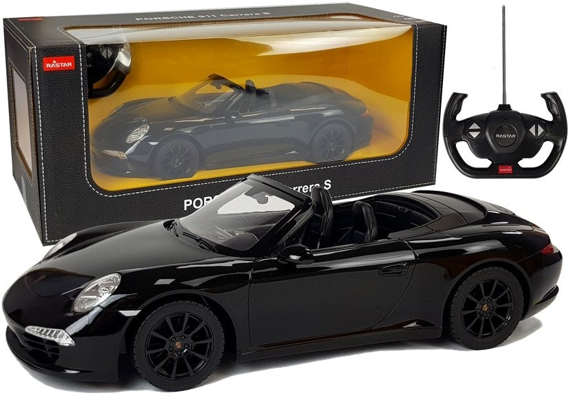 RC auto Porsche 911 Carrera S černé v měřítku 1:12 – Rastar