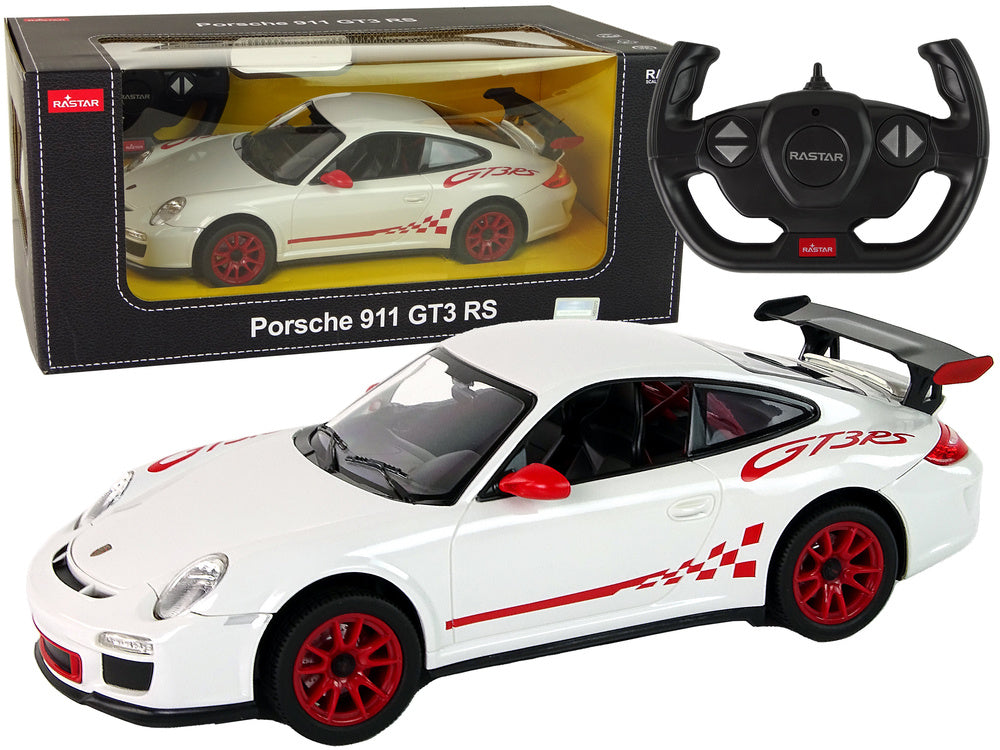 RC auto Porsche 911 GT3 RS 1:14 s pilotem Rastar bílé