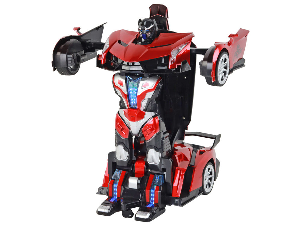 RC auto robot s transformací 1:10 – ovládání gesty | červené