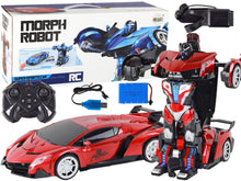 RC auto robot s transformací 1:10 – ovládání gesty | červené
