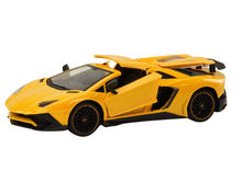 RC auto sportovní 1:12 s dálkovým ovládáním otvírací dveře žluté