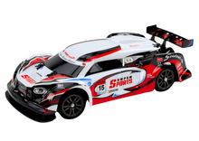 RC auto sportovní 1:16 drift s výměnnými koly bílo červené