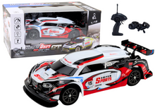 RC auto sportovní 1:16 drift s výměnnými koly bílo červené