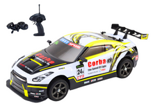 RC auto sportovní 1:16 drift s výměnnými koly bílo žluté