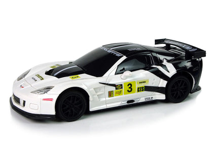 RC auto sportovní 1:24 s dálkovým ovládáním Corvette C6.R bílé