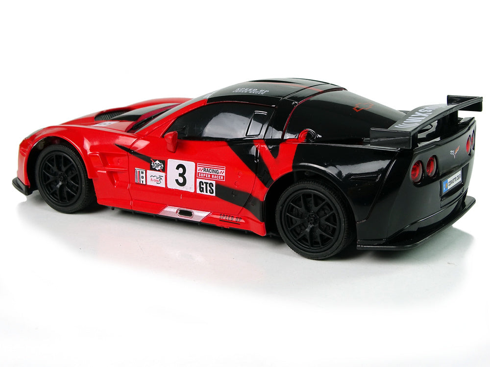 RC auto sportovní 1:24 s ovladačem a světly Corvette červené