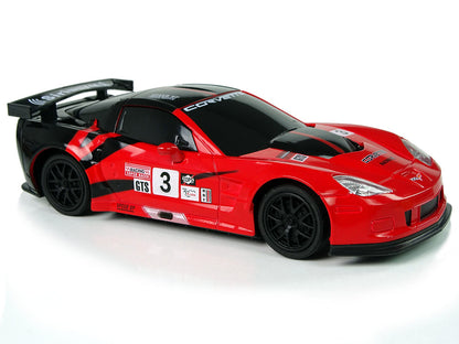 RC auto sportovní 1:24 s ovladačem a světly Corvette červené