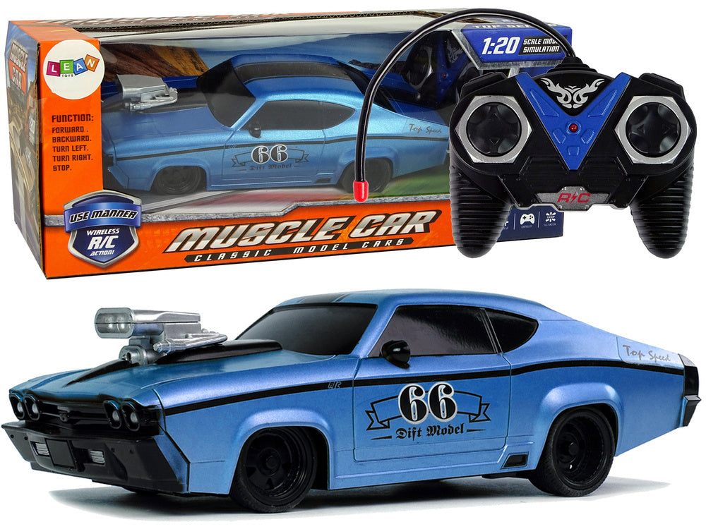 RC auto sportovní klasické 1:20 s pilotem modré