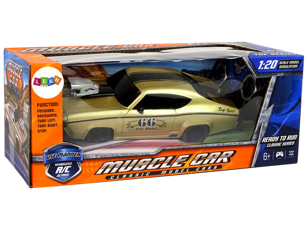 RC auto sportovní klasické 1:20 s pilotem zlaté