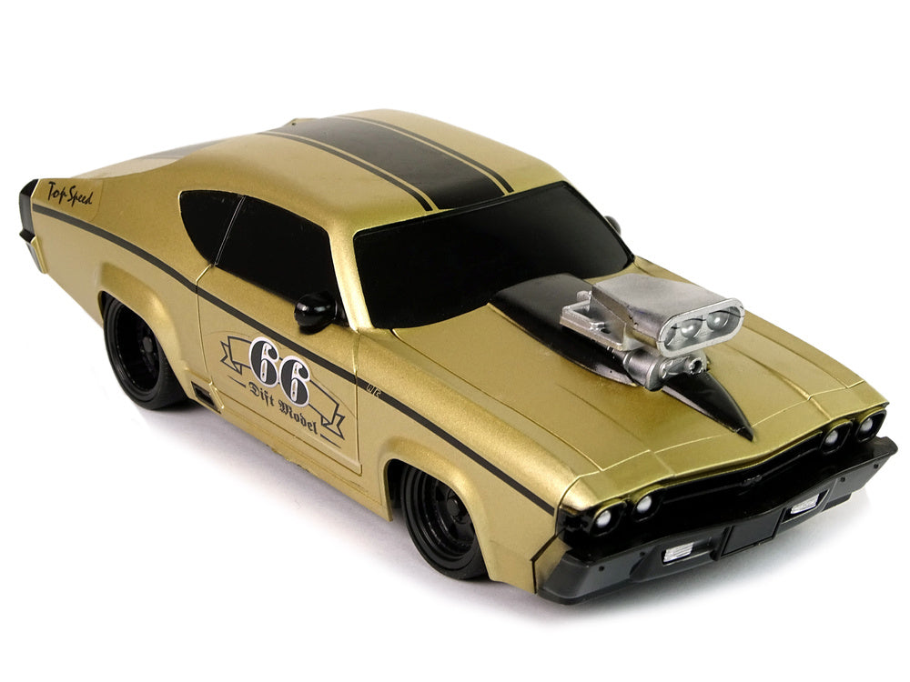 RC auto sportovní klasické 1:20 s pilotem zlaté