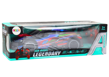 RC auto sportovní na dálkové ovládání 1:10 25km/h se světly černé