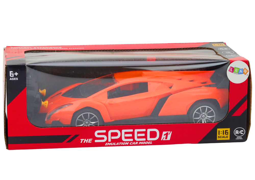 RC auto sportovní na dálkové ovládání 1:16 rychlost 20 km/h oranžové