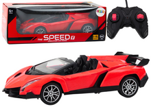 RC auto sportovní na dálkové ovládání 1:16 s pilotem červené