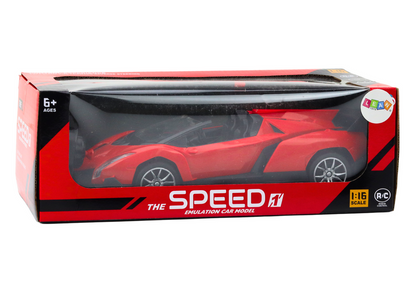 RC auto sportovní na dálkové ovládání 1:16 s pilotem červené