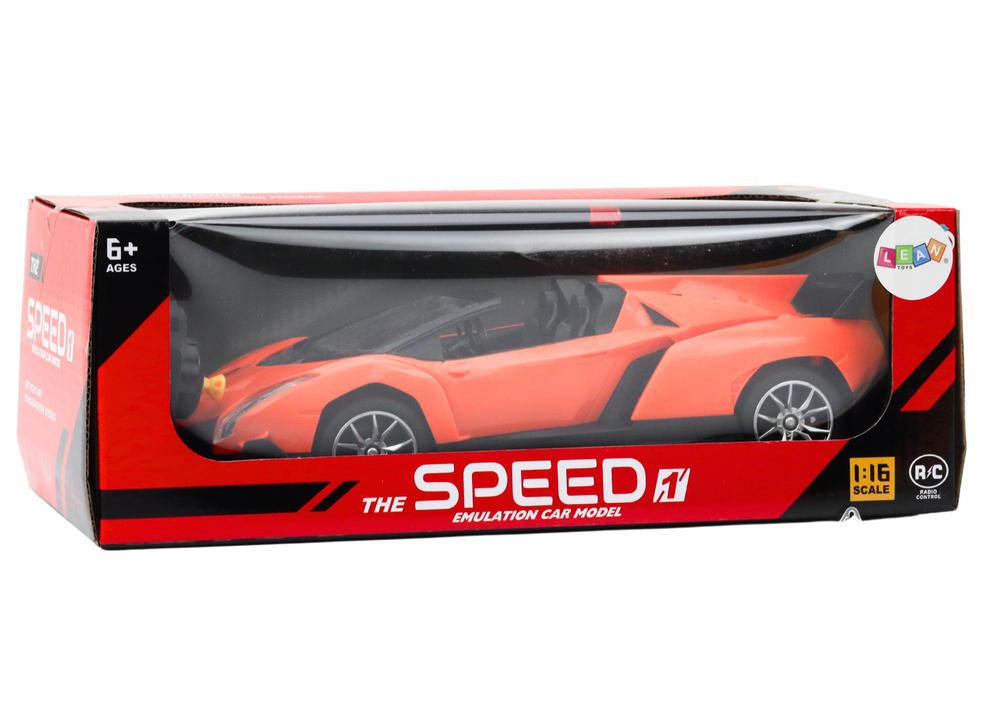 RC auto sportovní na dálkové ovládání 1:16 s pilótem oranžové