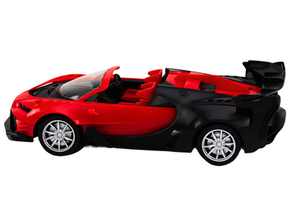 RC auto sportovní na dálkové ovládání 1:18 se světly červené