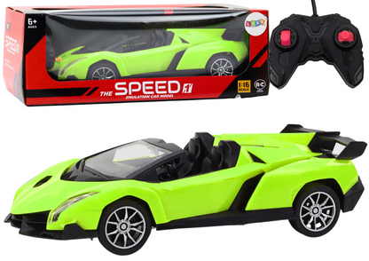 RC auto sportovní na dálkové ovládání 1:18 se světly zelené