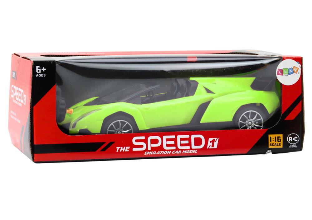 RC auto sportovní na dálkové ovládání 1:18 se světly zelené