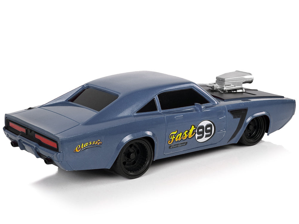 RC auto sportovní s pilotem 1:20 šedé s nálepkami