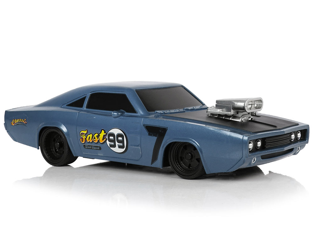 RC auto sportovní s pilotem 1:20 šedé s nálepkami