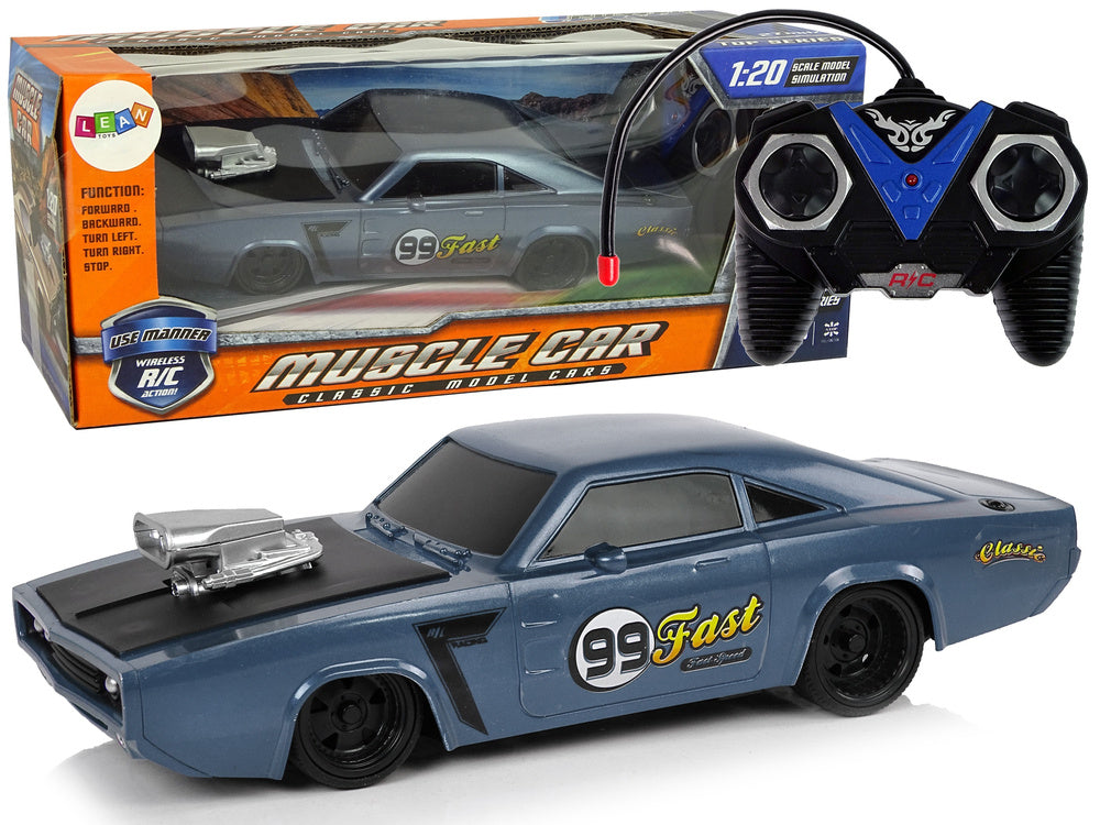 RC auto sportovní s pilotem 1:20 šedé s nálepkami