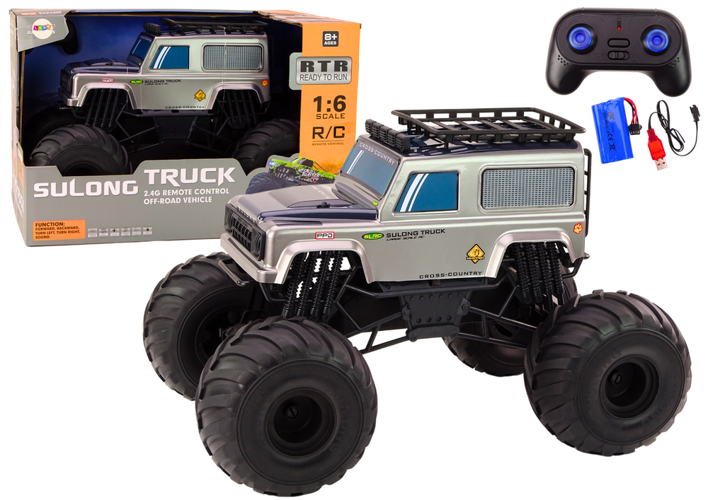 RC auto SUV 1:6 na dálkové ovládání – terénní 2.4G šedé