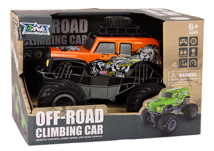 RC auto terénní 1:16 – s LED světly oranžové | dálkové