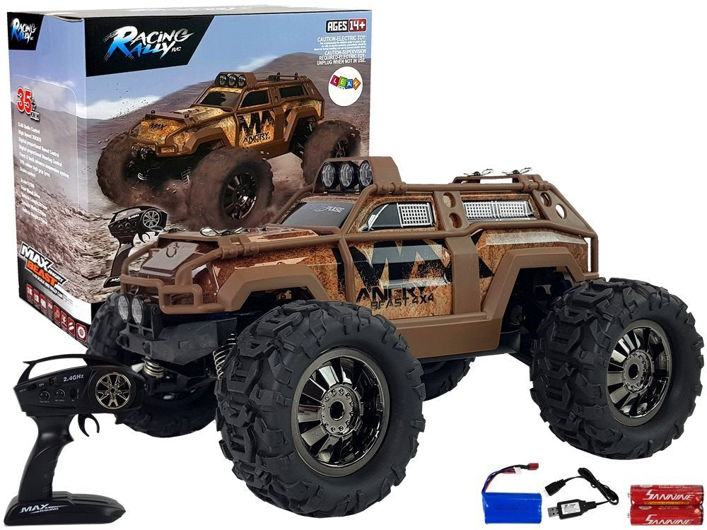 RC auto terénní 1:18 s dálkovým ovládáním 35 km/h hnědé
