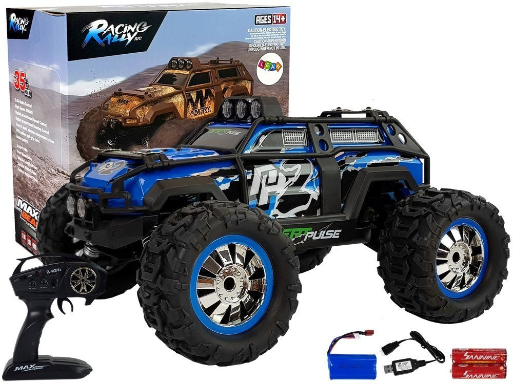 RC auto terénní 1:18 s dálkovým ovládáním 35 km/h modré